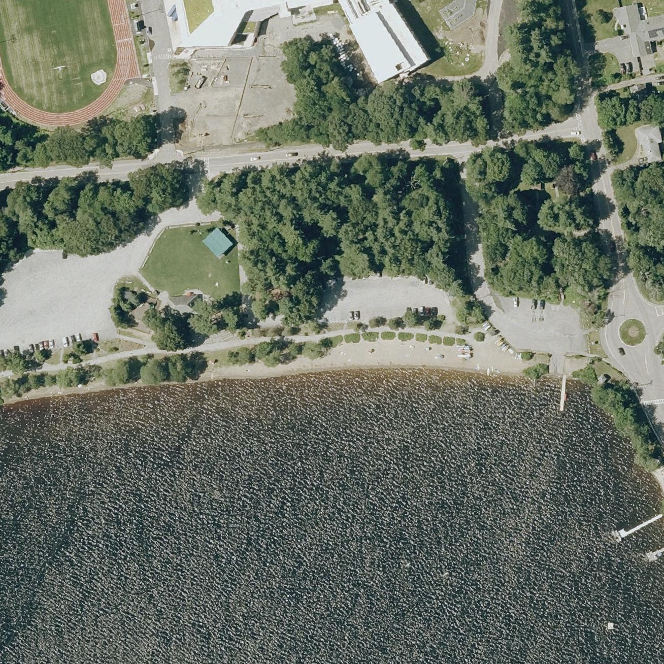 Aerial map of Memorial Park Beach