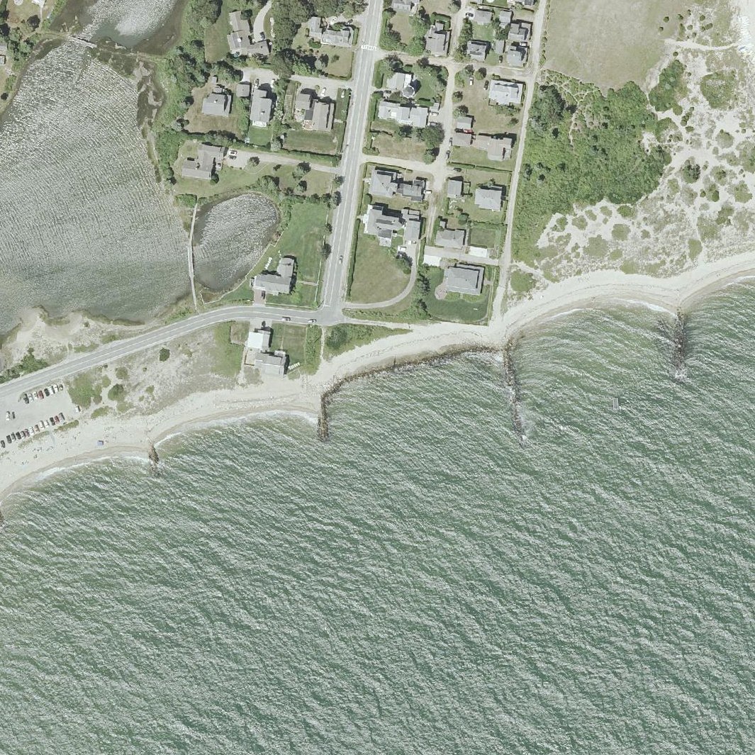 Aerial map of Menauhant beach