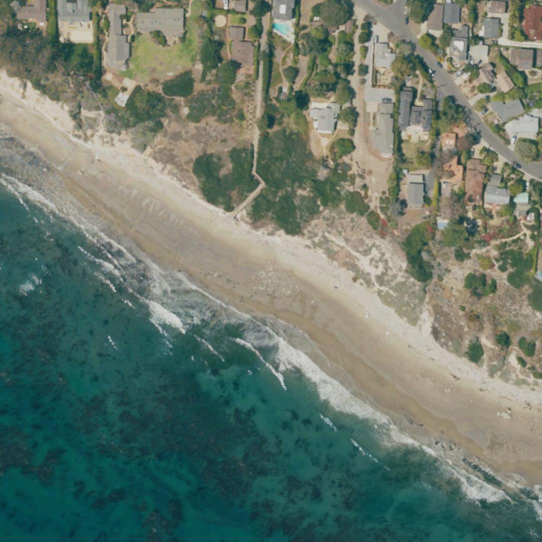 Aerial map of Mesa Lane Beach