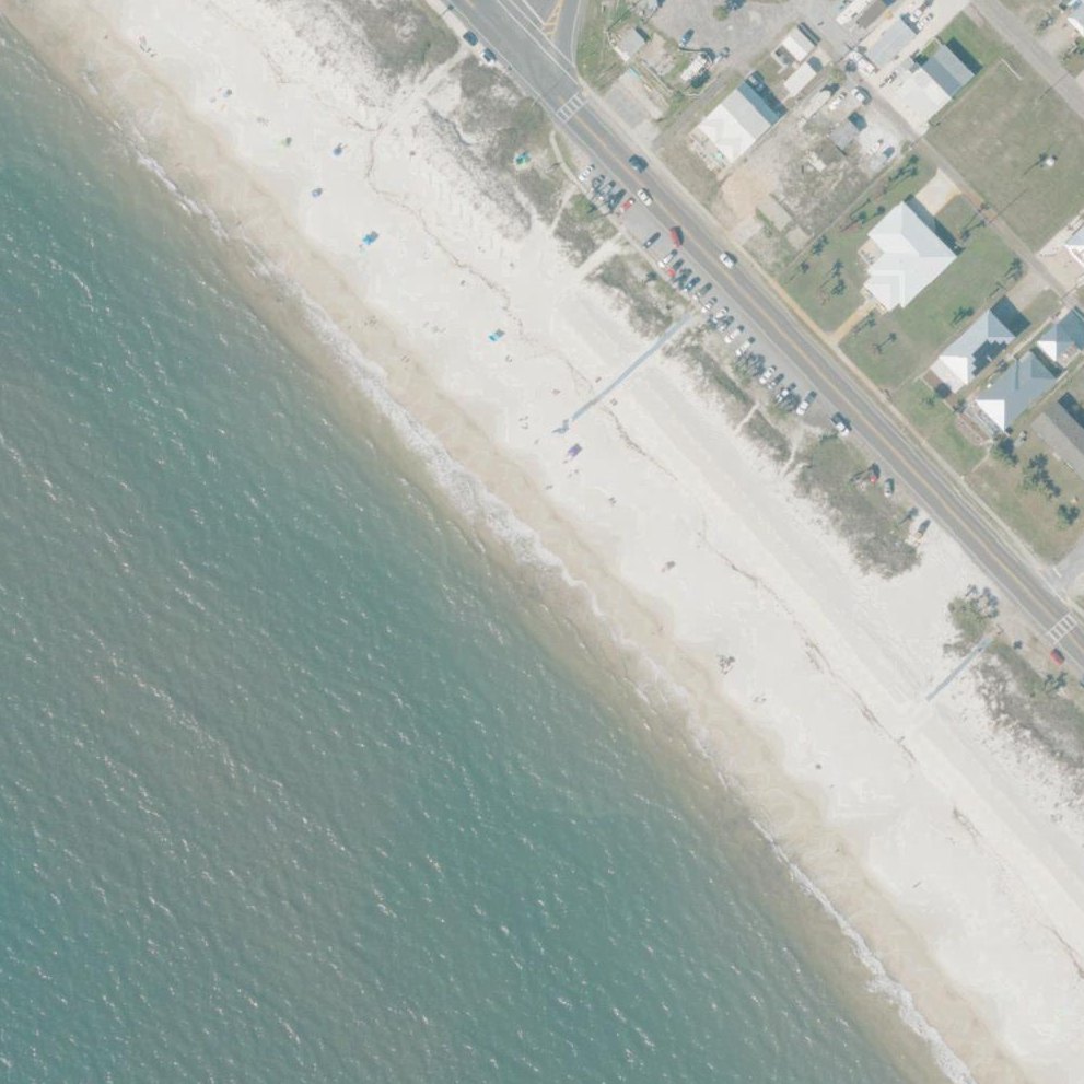 Aerial map of Mexico Beach - Beach Access