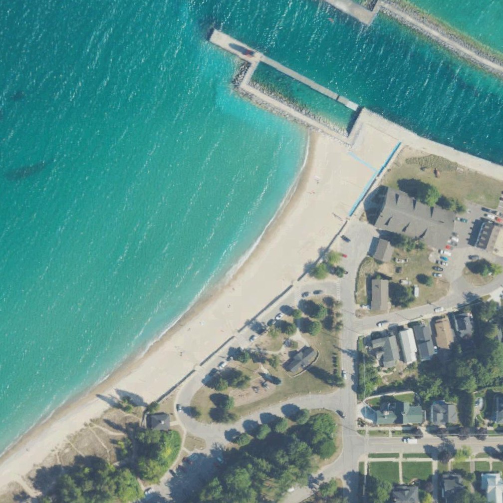 Aerial map of Michigan Beach Park