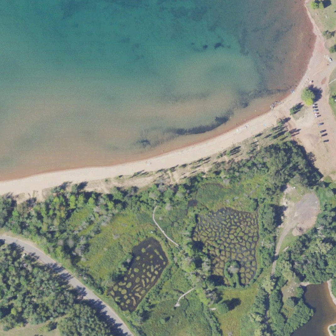 Aerial map of Middle Bay Beach