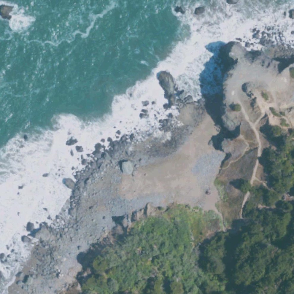 Aerial map of Mile Rock Beach
