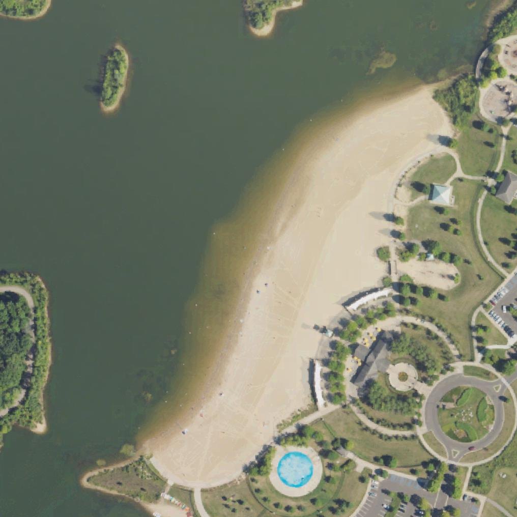 Aerial map of Millennium Park Beach
