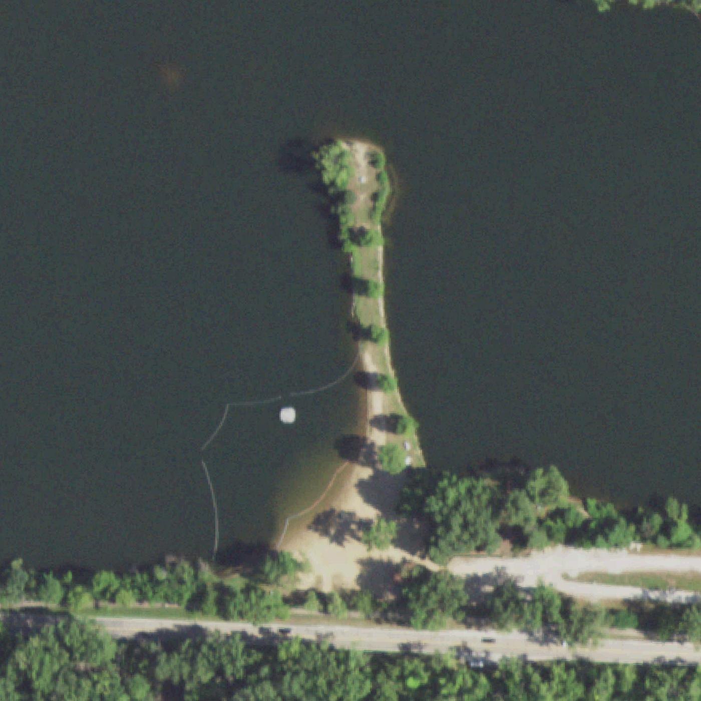 Aerial map of Minear Lake Beach