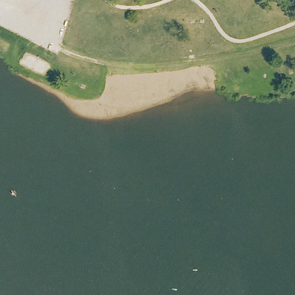 Aerial map of Miola Beach