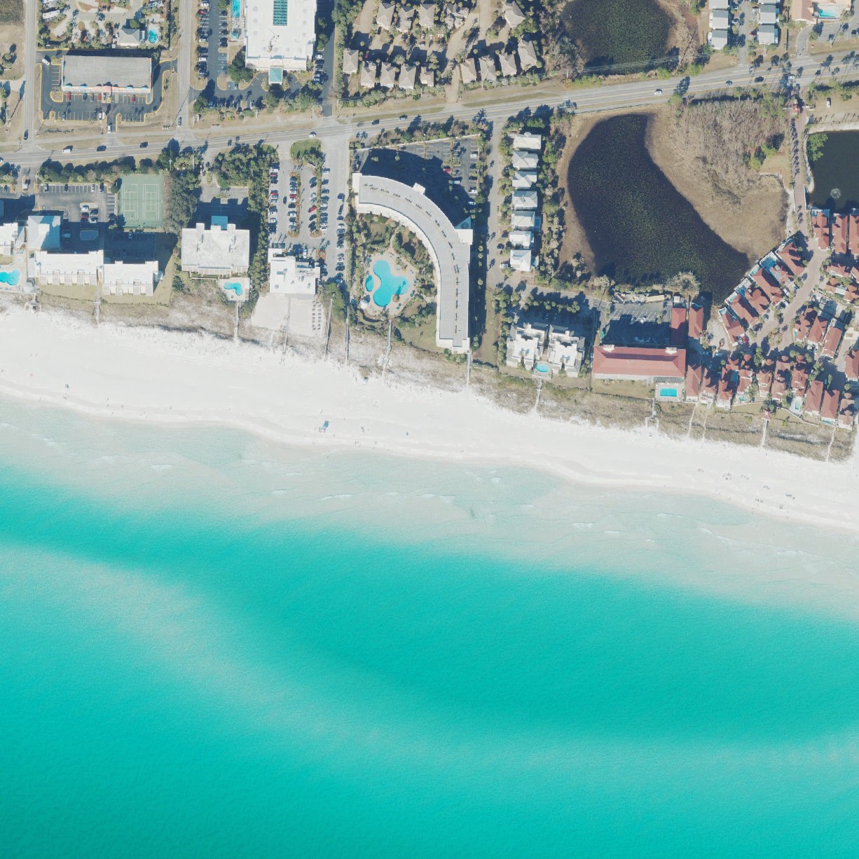 Aerial map of Miramar Beach