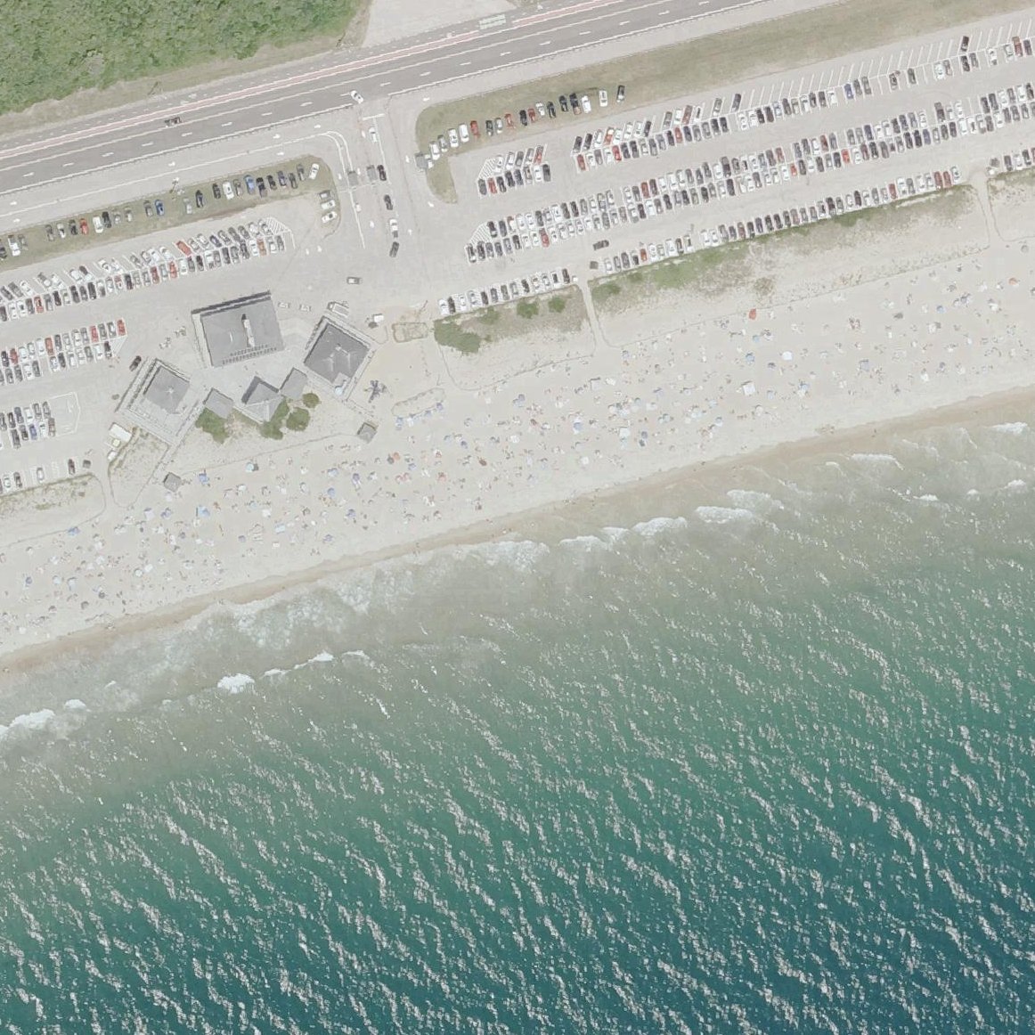 Aerial map of Misquamicut State Beach