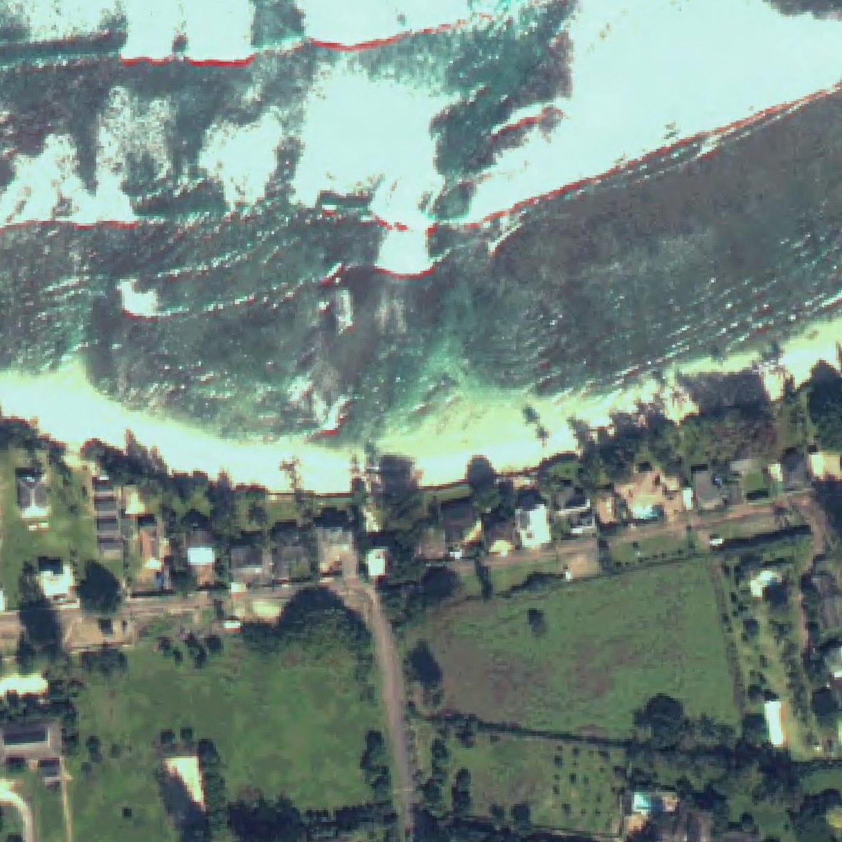 Aerial map of Mokulē‘Ia Beach