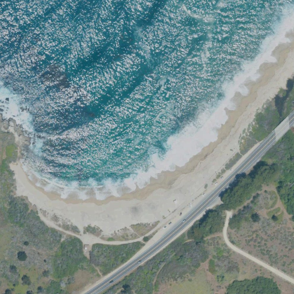 Aerial map of Monastery Beach