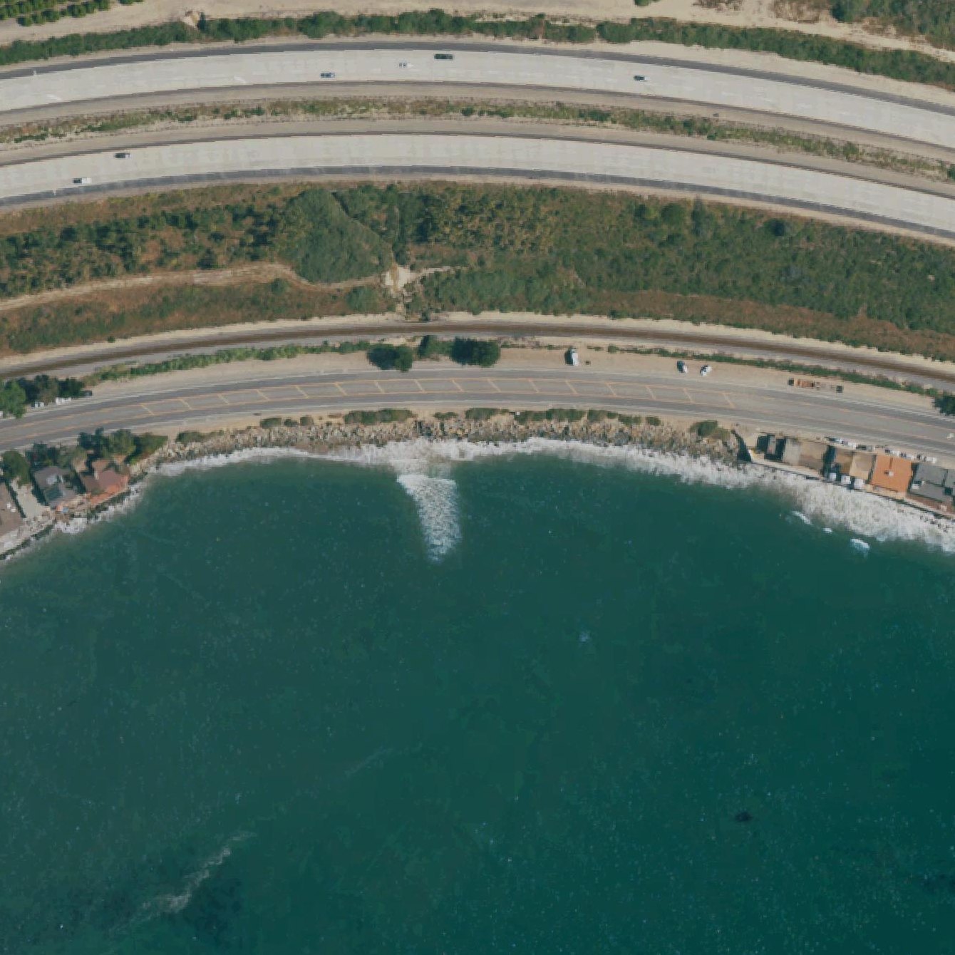 Aerial map of Mondo's Beach