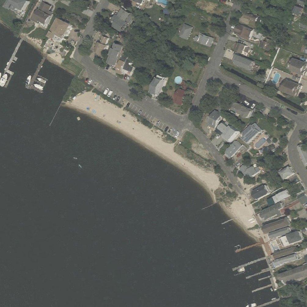Aerial map of Money Island Beach
