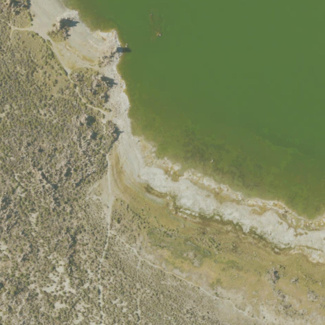 Aerial map of Mono Lake Navy Beach Viewpoint