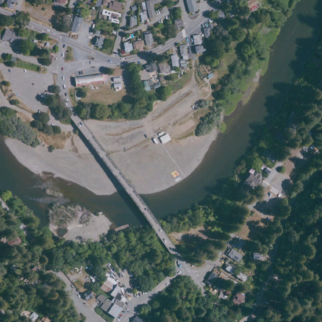 Aerial map of Monte Rio Public Beach