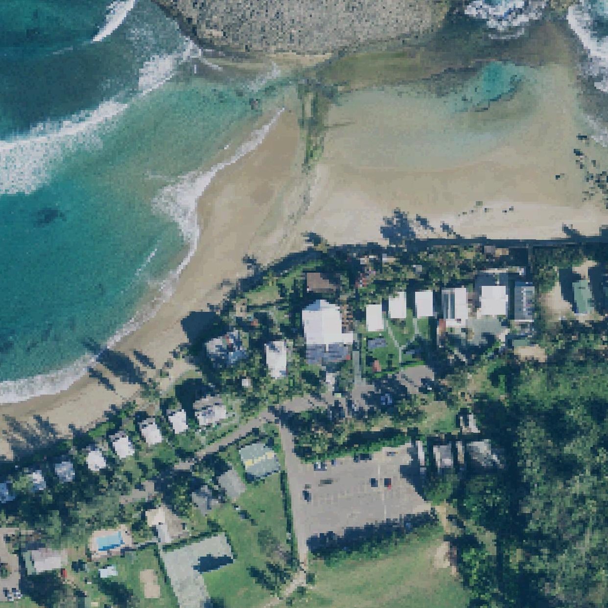 Aerial map of Montones Beach