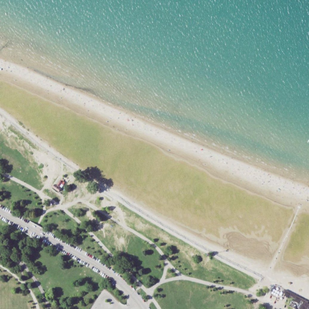 Aerial map of Montrose Beach
