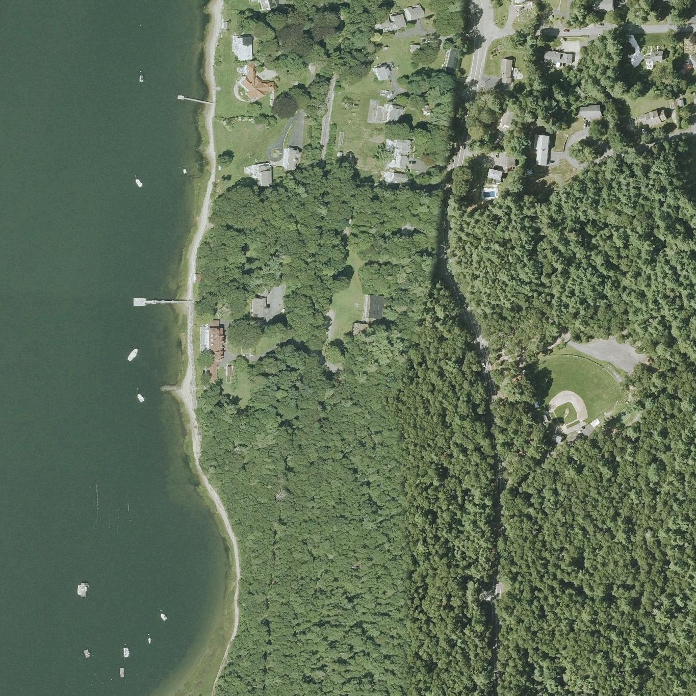 Aerial map of Monument Beach Recreation Area