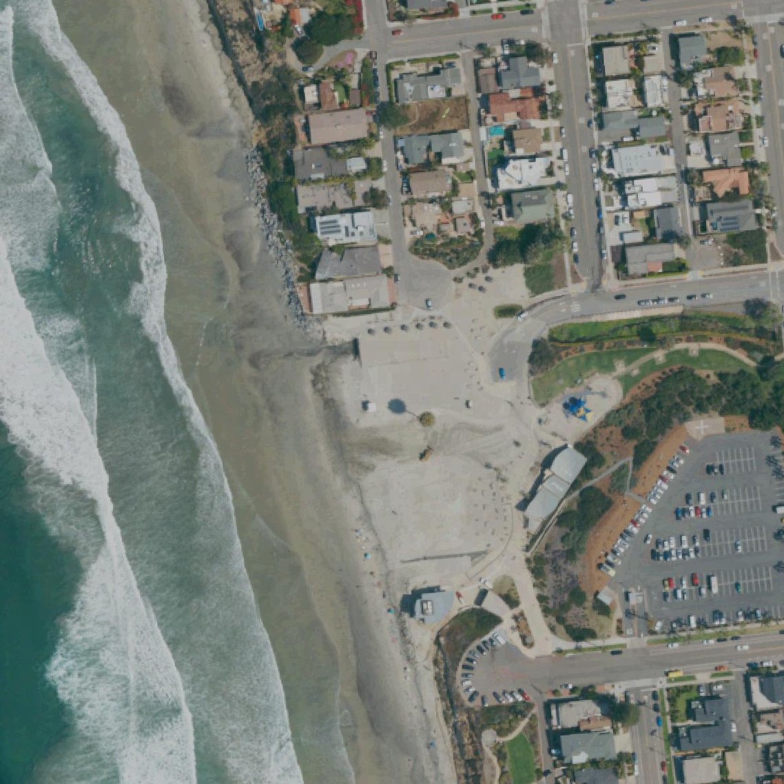 Aerial map of Moonlight State Beach