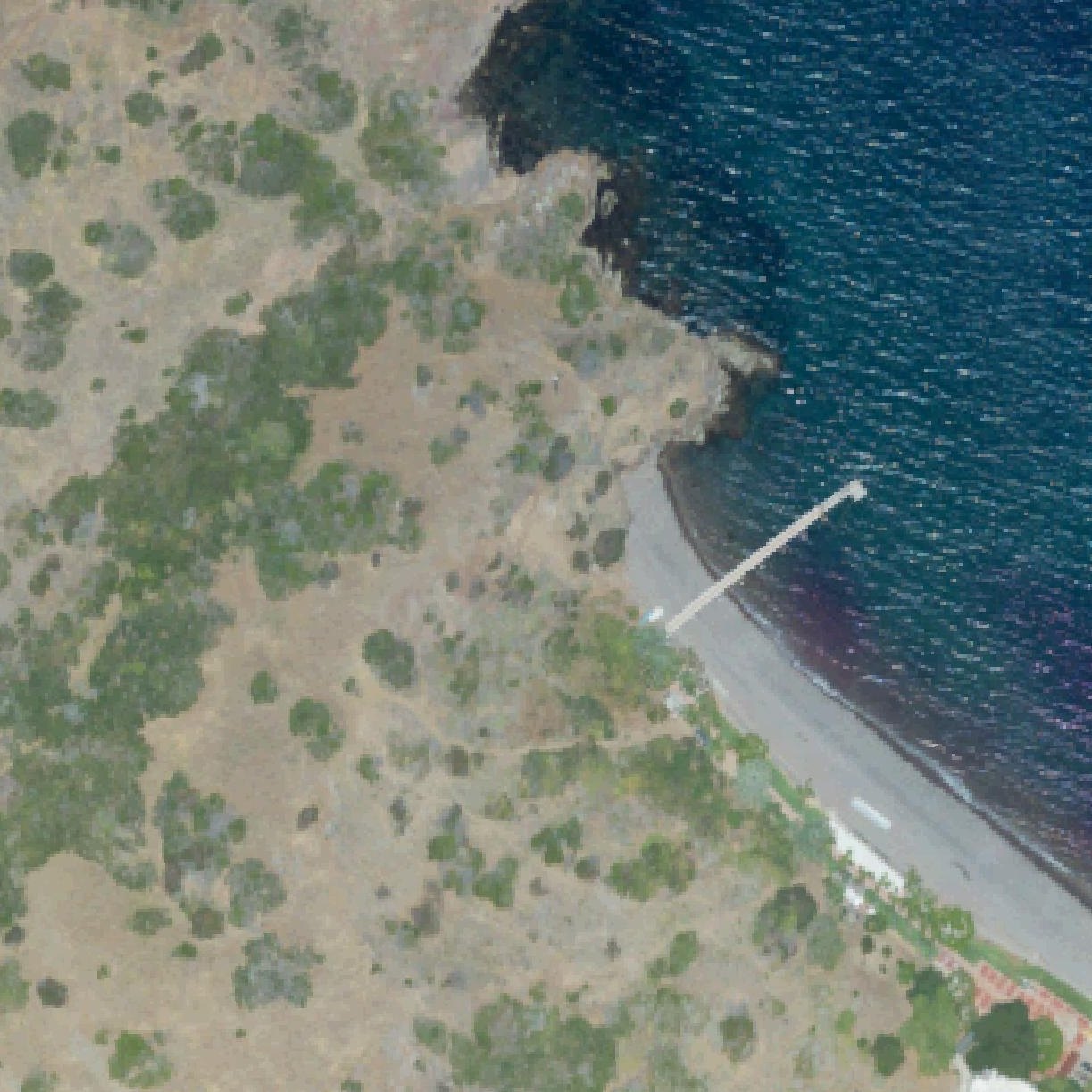 Aerial map of Moonstone Beach