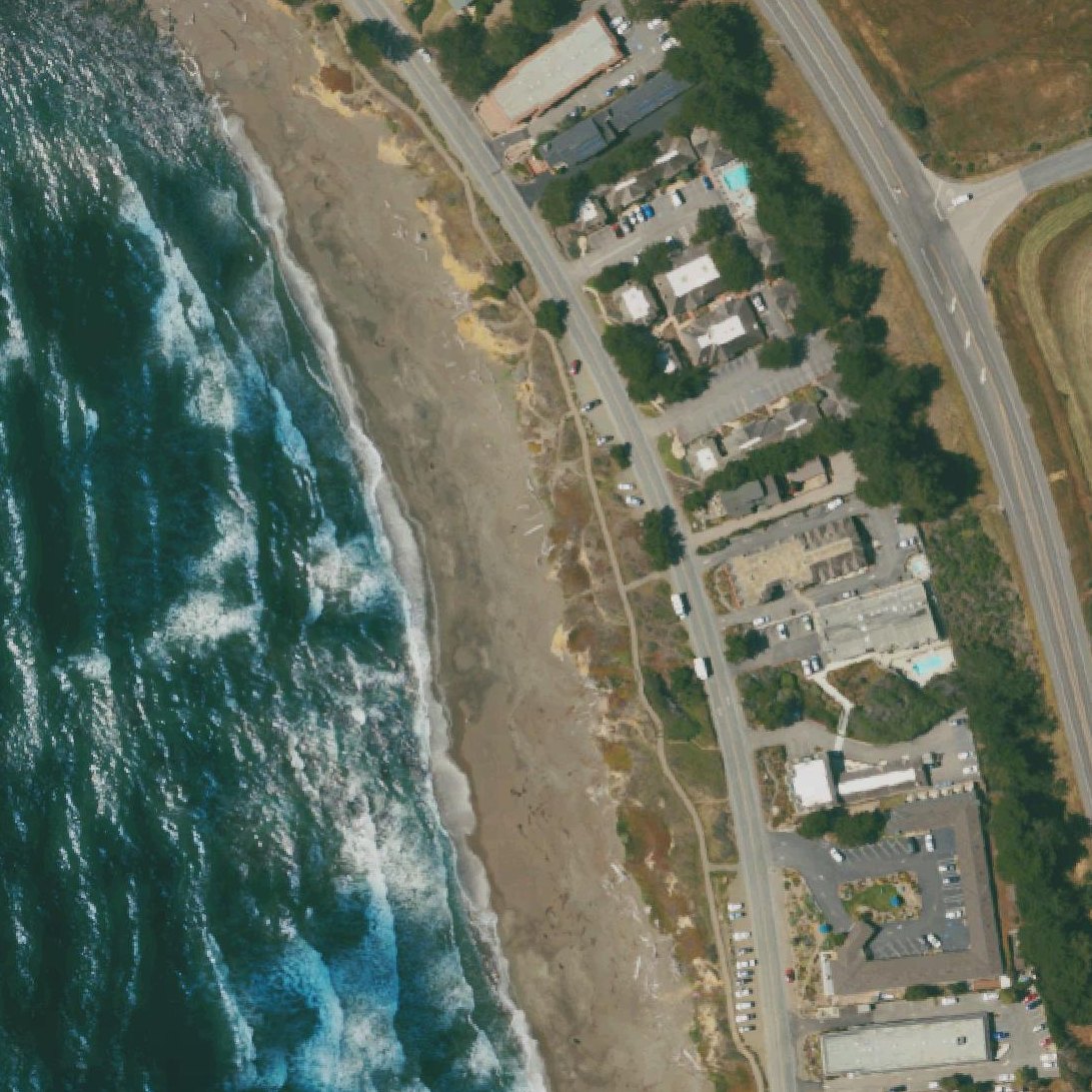 Aerial map of Moonstone Beach