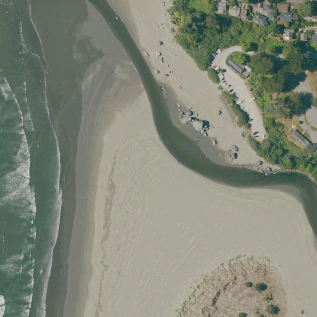 Aerial map of Moonstone Beach County Park