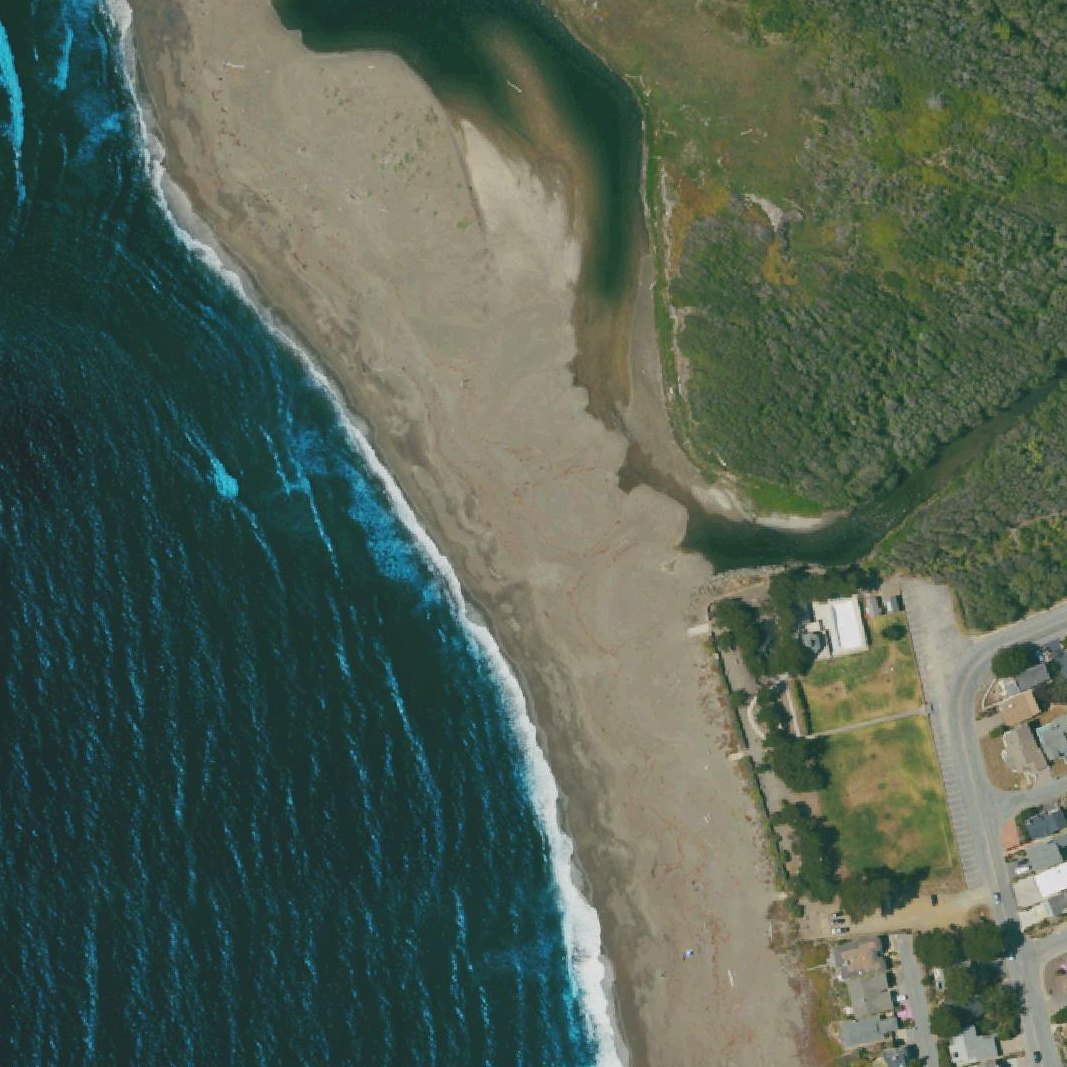 Aerial map of Moonstone Beach Park