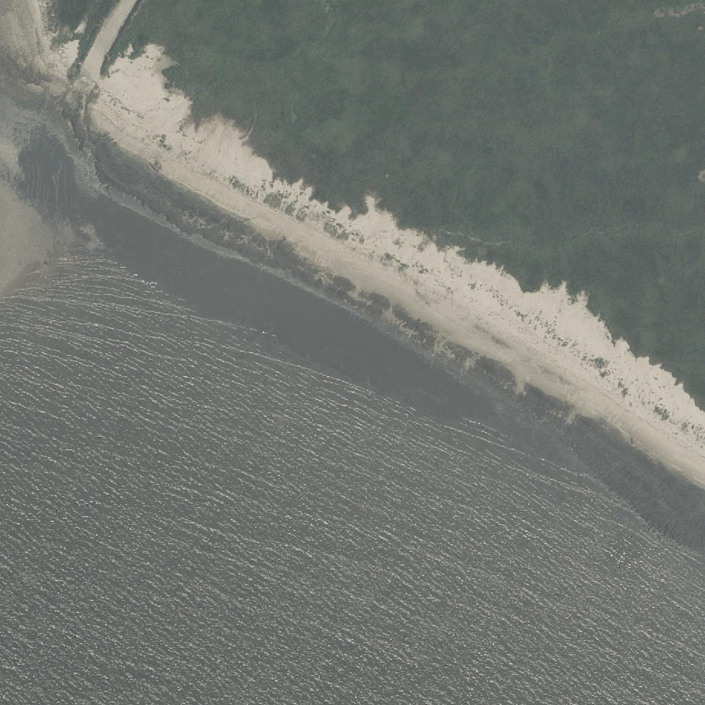 Aerial map of Moores Beach