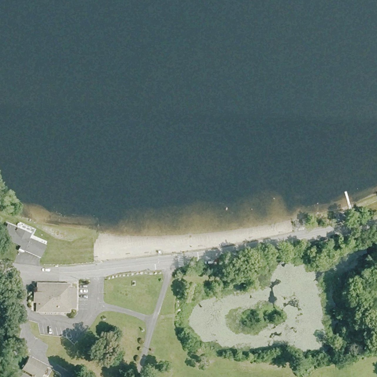 Aerial map of Moosup Pond Beach