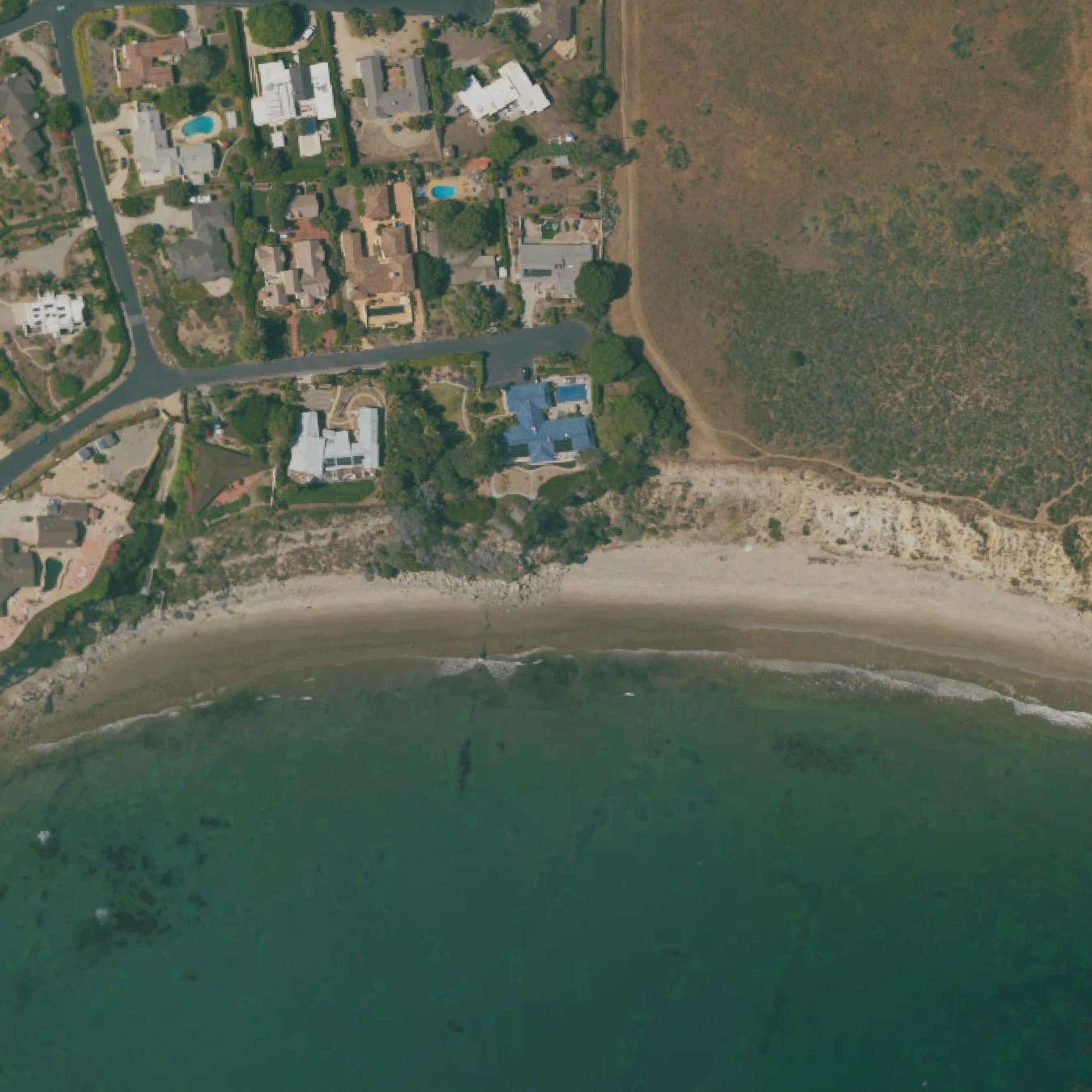 Aerial map of More Mesa Beach