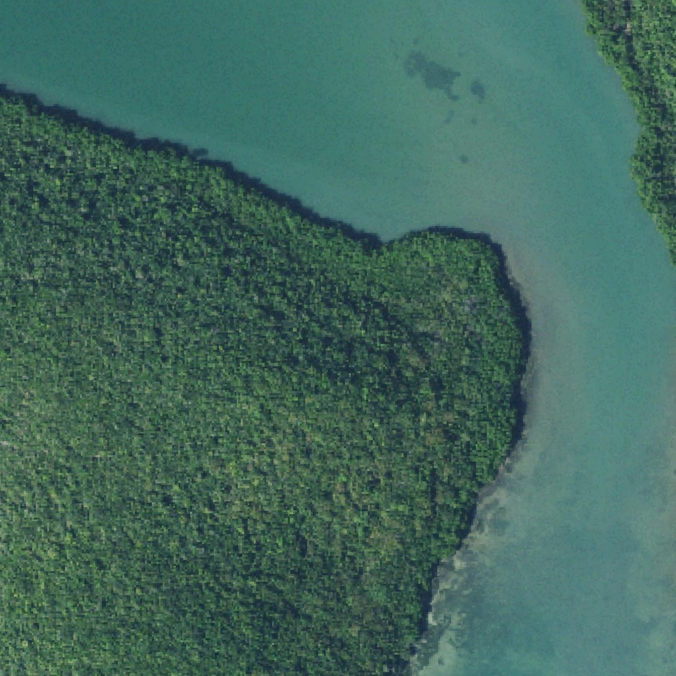 Aerial map of Mosquito Bay Beach