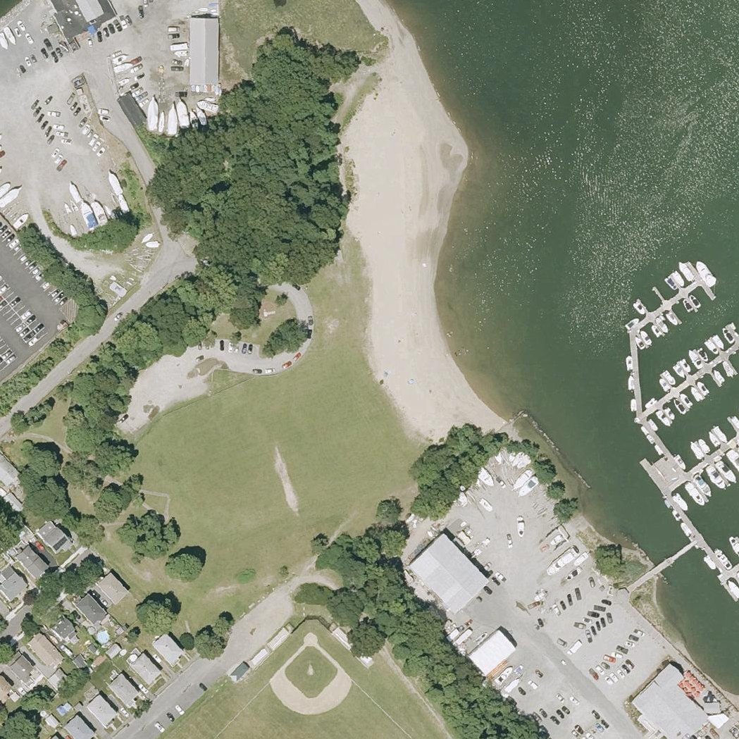 Aerial map of Mound Street Beach
