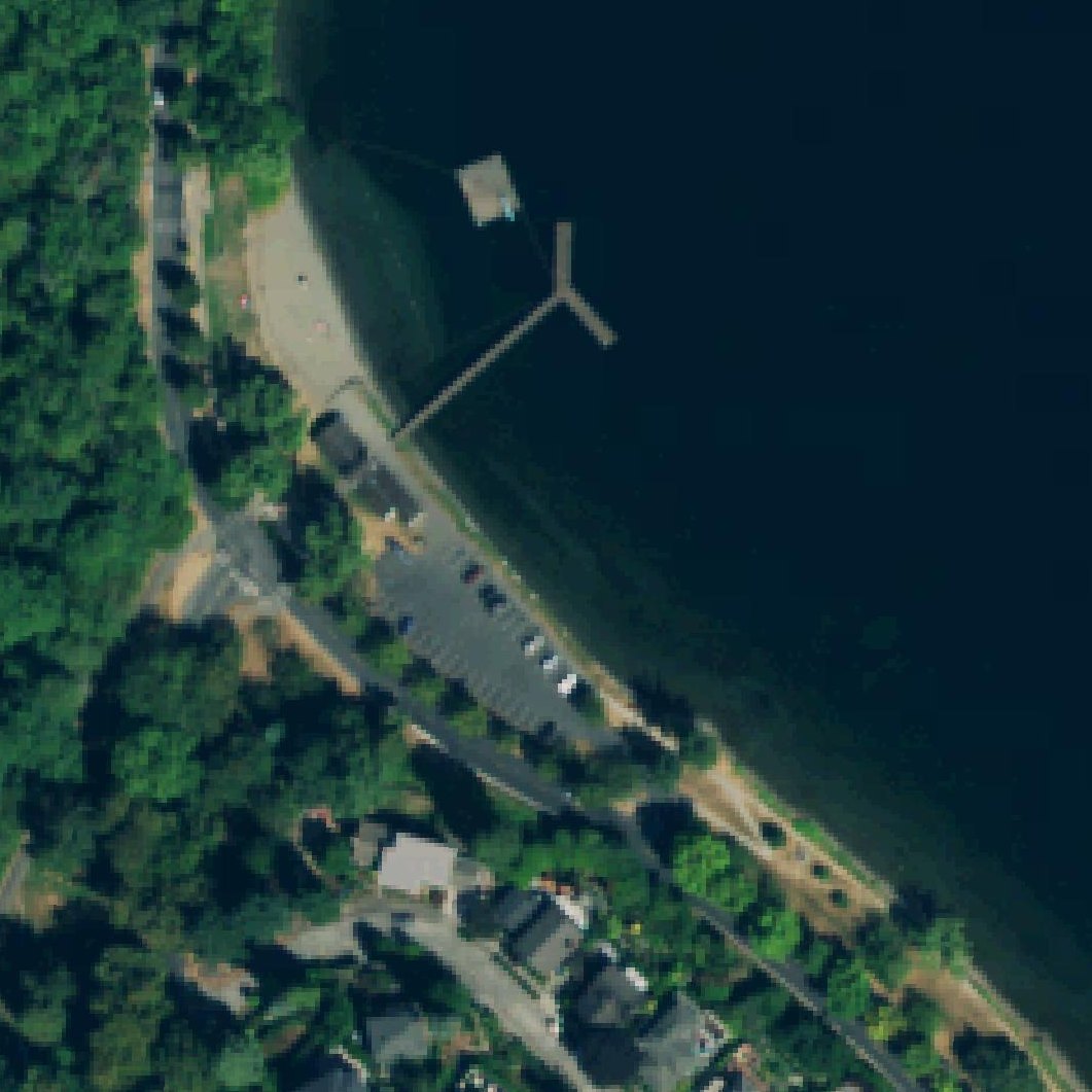 Aerial map of Mount Baker Park Beach