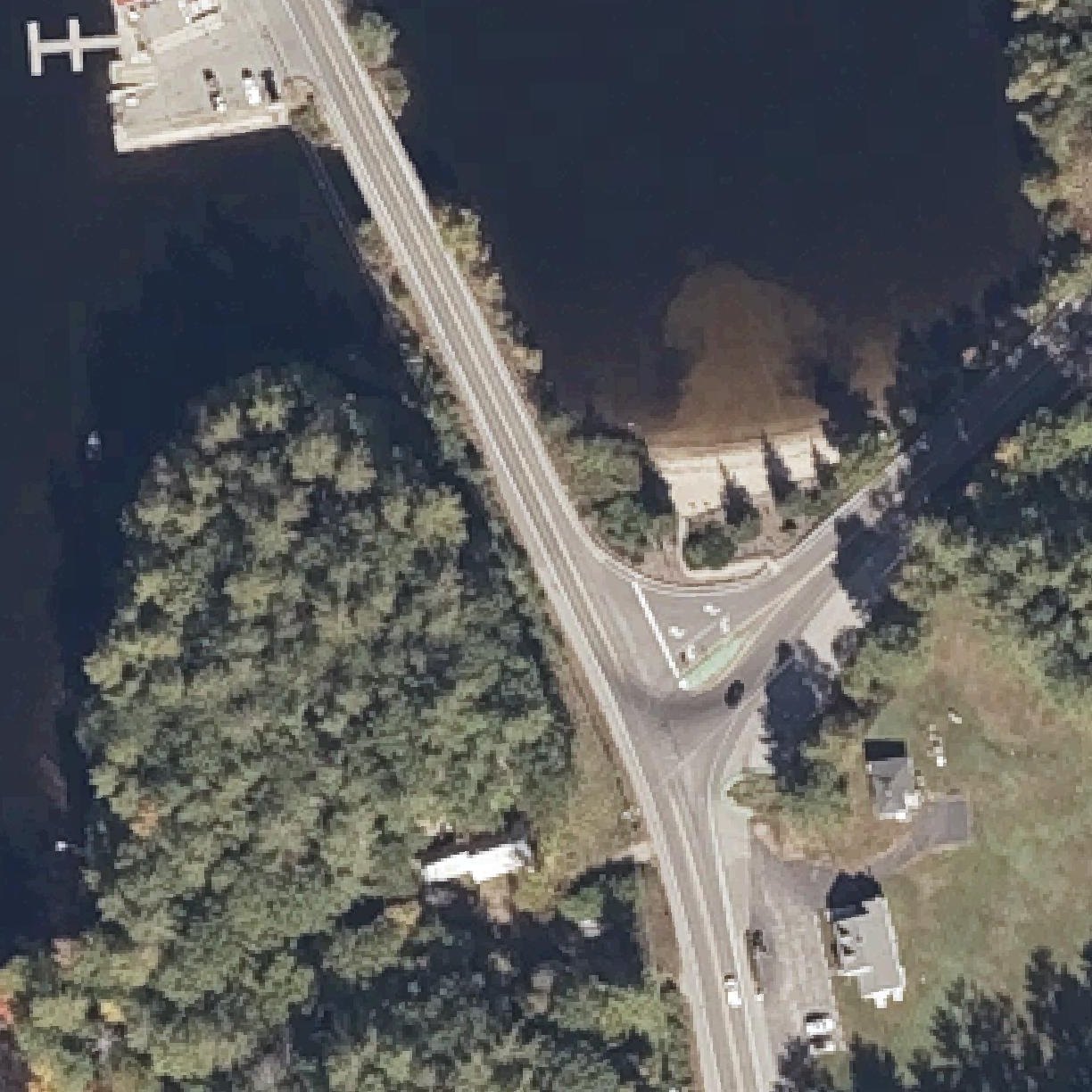 Aerial map of Mousam Lake 'The Foot'
