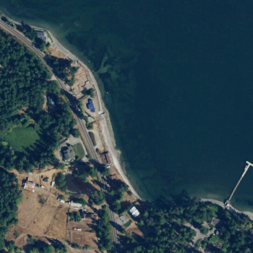Aerial map of Mueller Park Beach Access