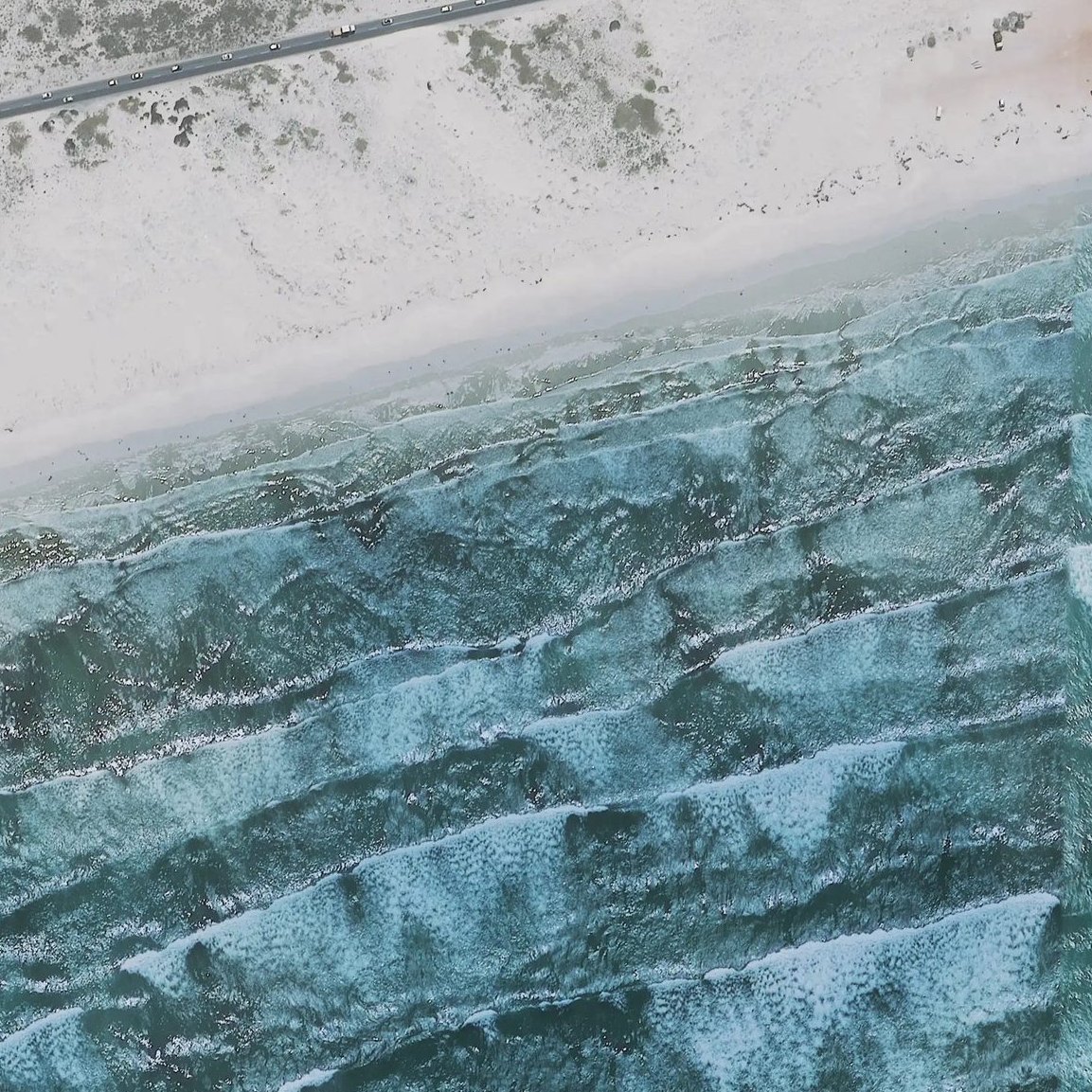 Aerial map of Muizenberg Beach