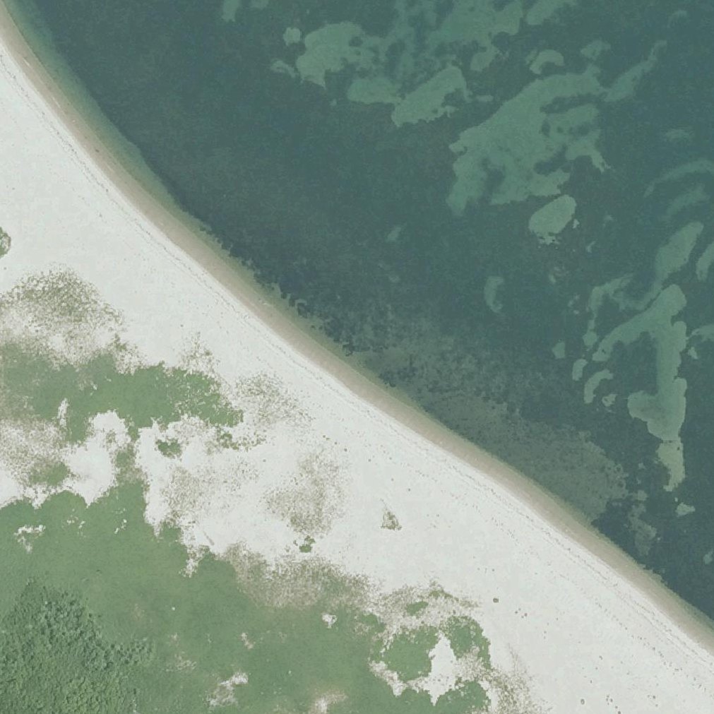 Aerial map of Muskseal Beach
