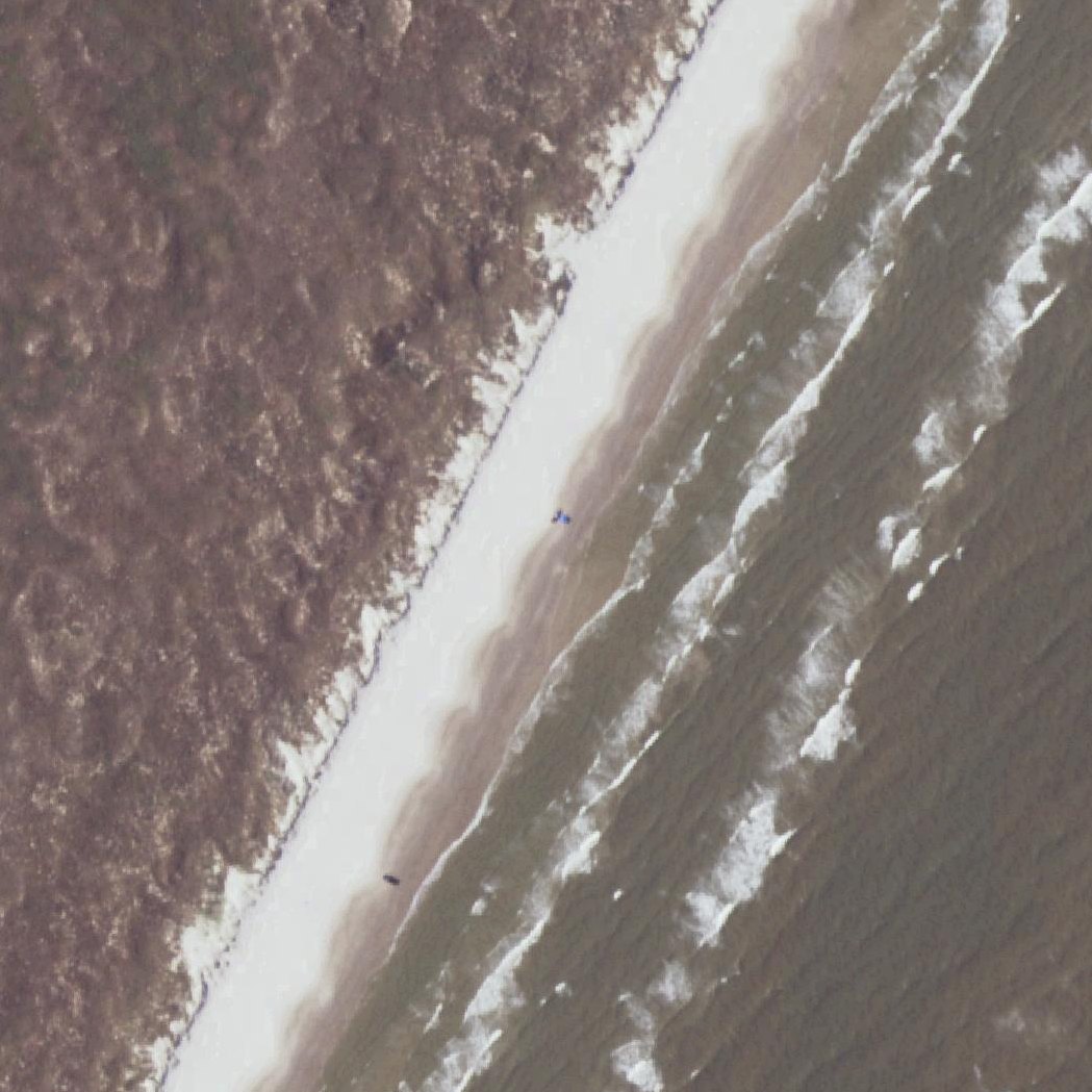 Aerial map of Mustang Beach