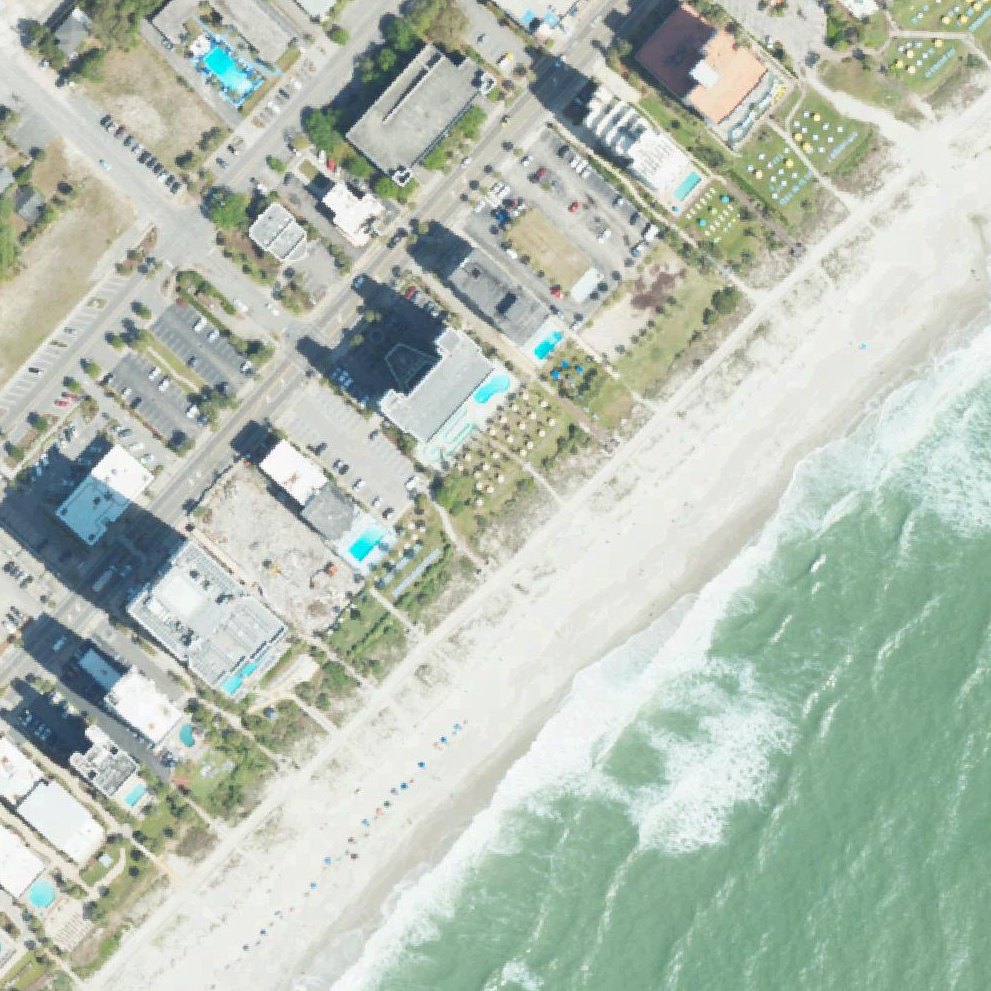 Aerial map of Myrtle Beach
