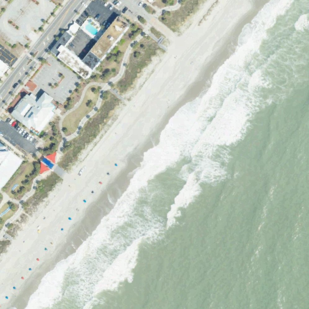 Aerial map of Myrtle beach