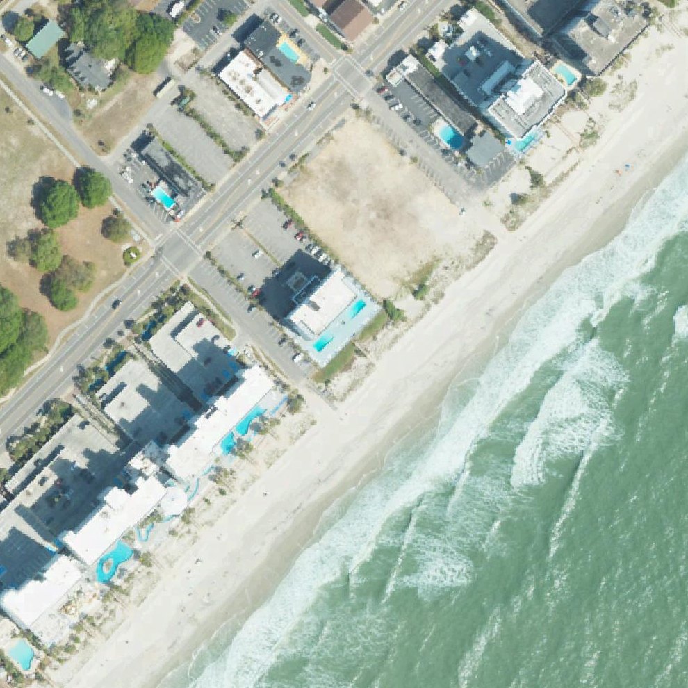 Aerial map of Myrtle Beach