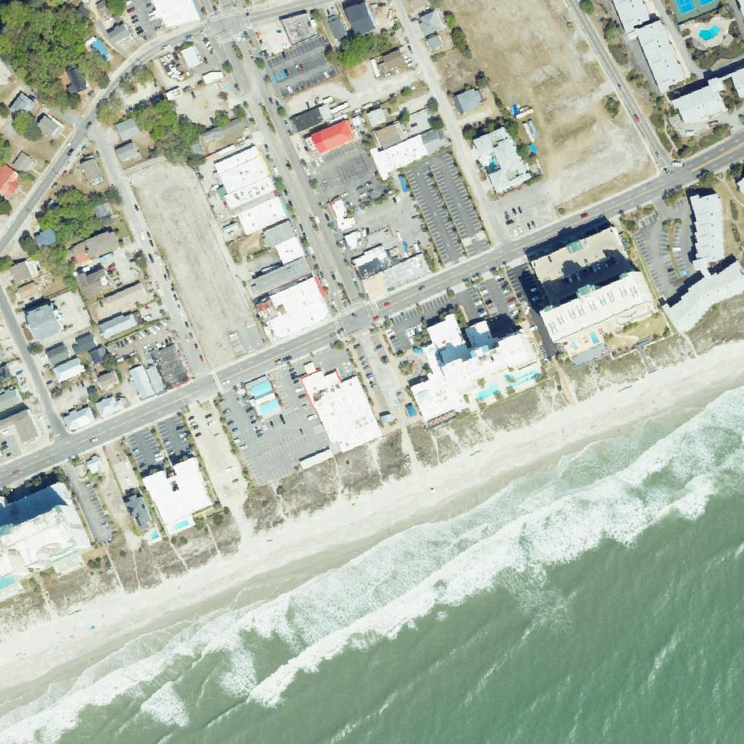 Aerial map of Myrtle beach park