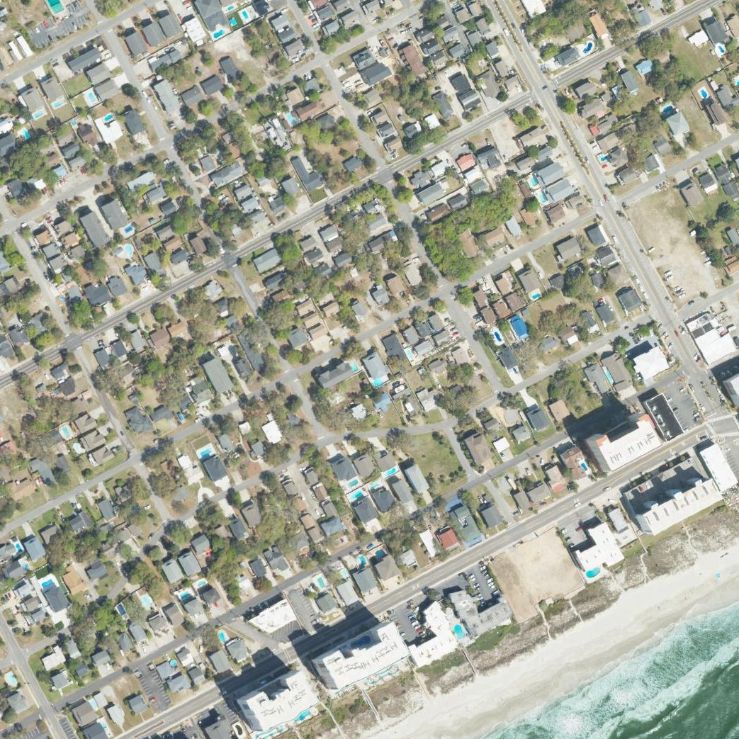 Aerial map of Myrtle Beach Shark Tooth Adventures