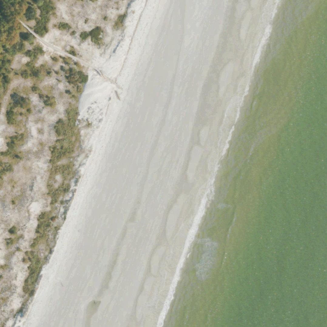 Aerial map of Nanny Goat Beach