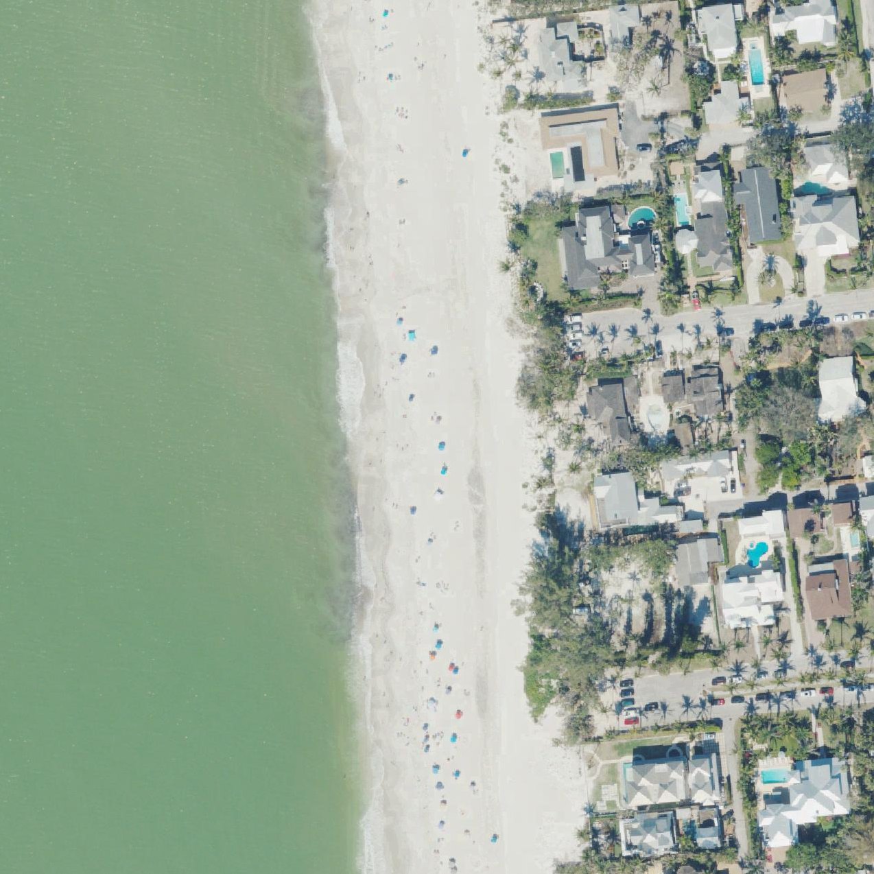 Aerial map of Naples Beach