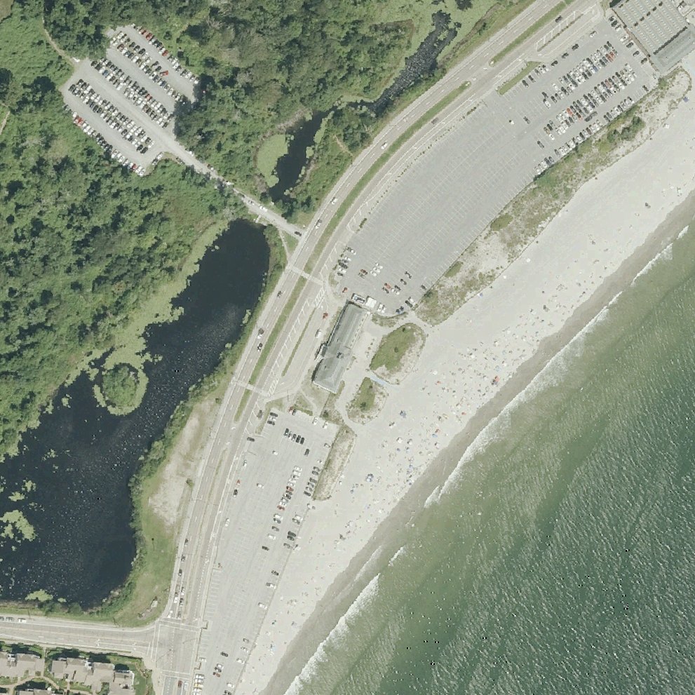 Aerial map of Narragansett Town Beach
