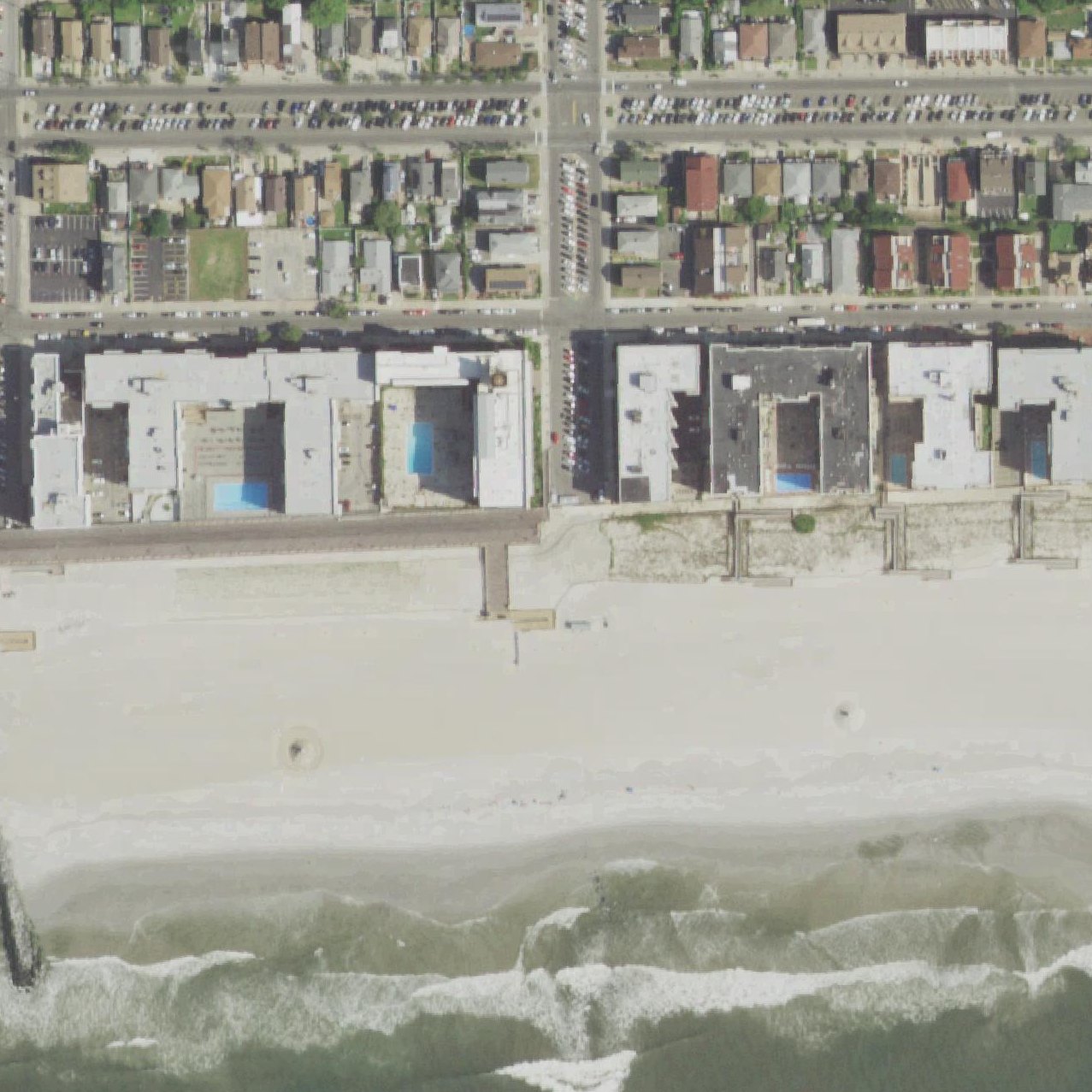 Aerial map of Neptune Boulevard Beach