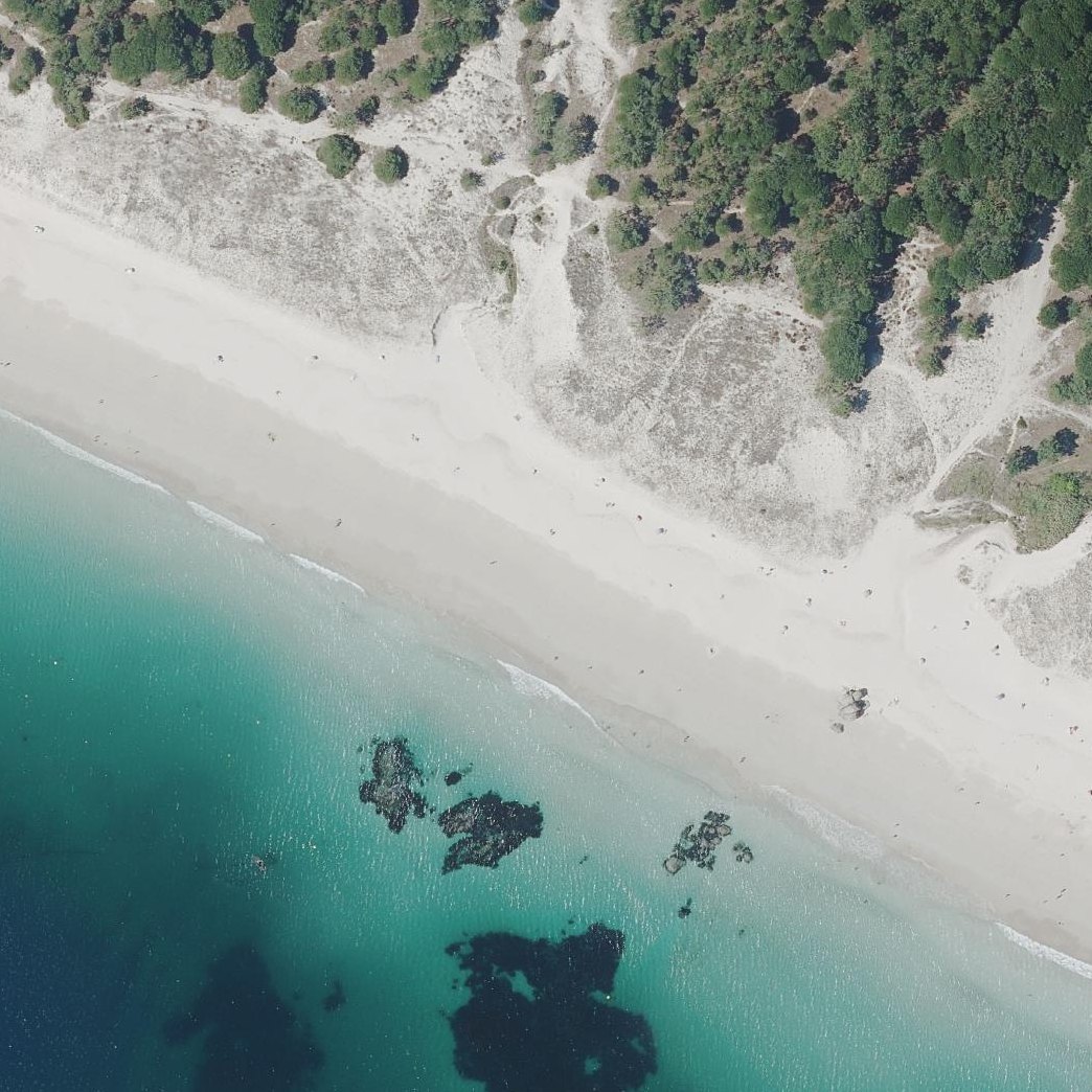 Aerial map of Nerga beach