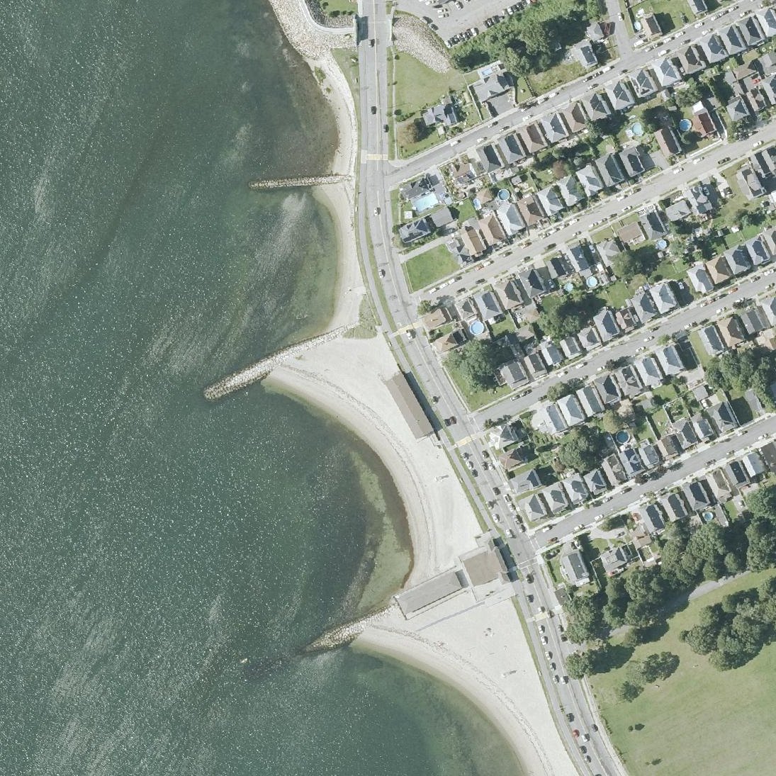 Aerial map of New Bedford's West Beach