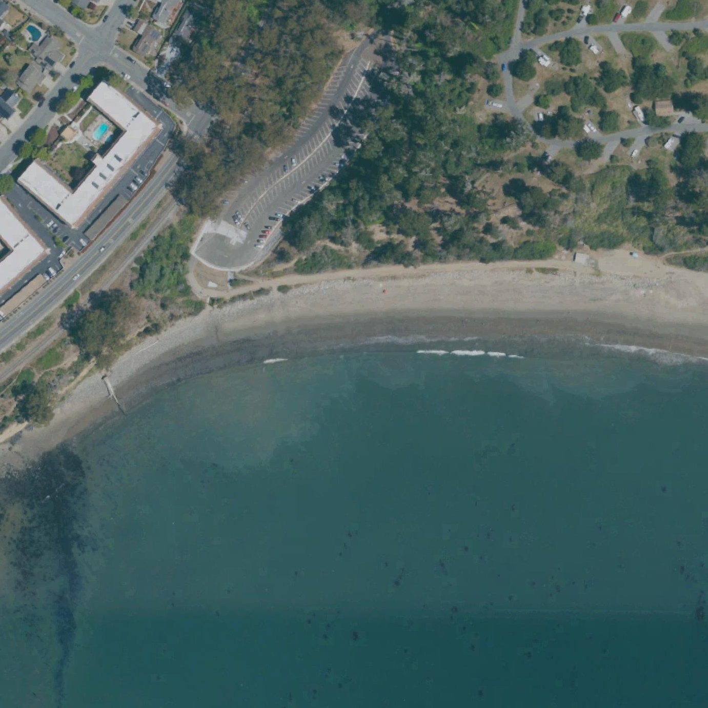 Aerial map of New Brighton State Beach