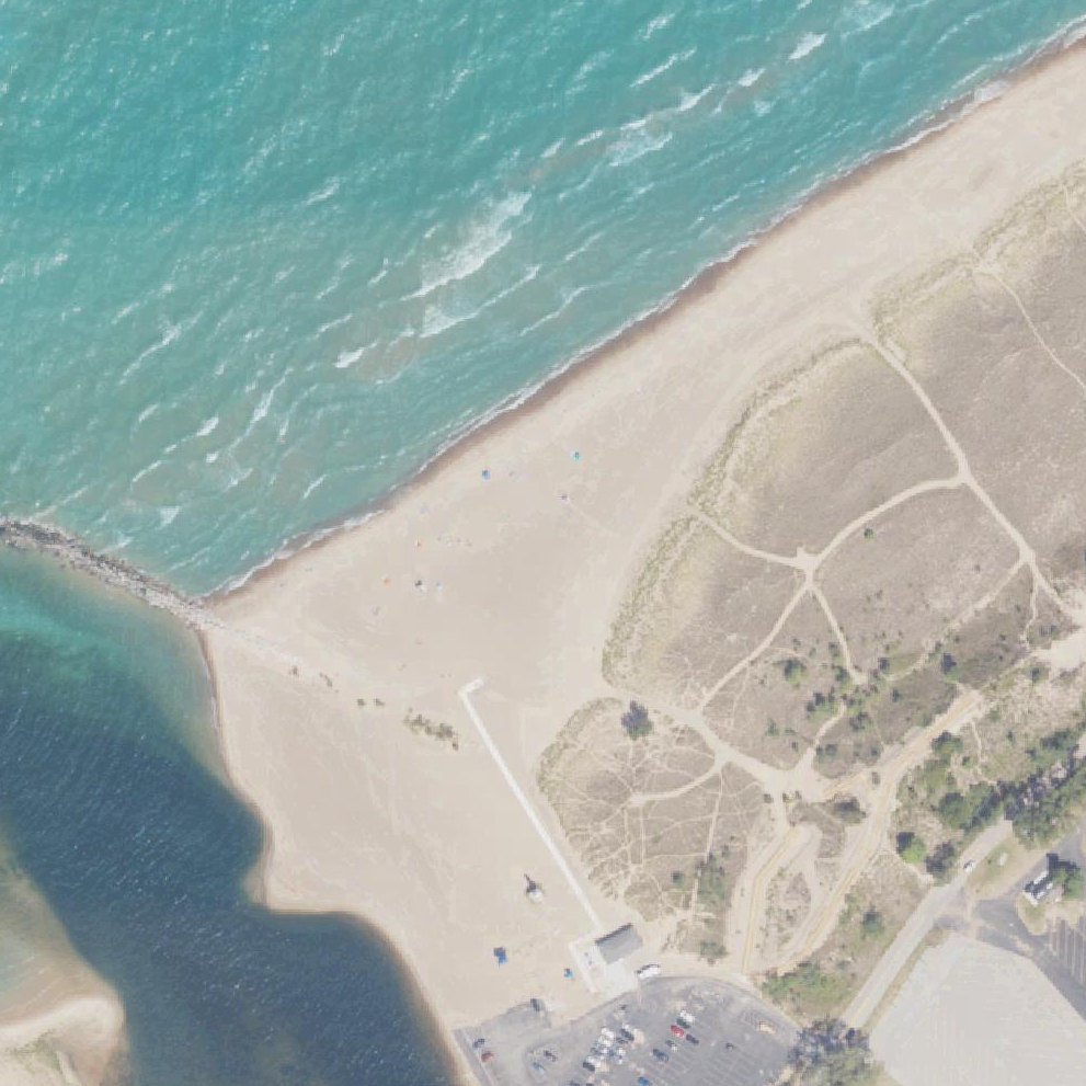 Aerial map of New Buffalo Public Beach